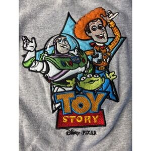 Vintage Disney Pixar Toy Story Sweatshirt Embroidered Woody Buzz Youth L(10/12)